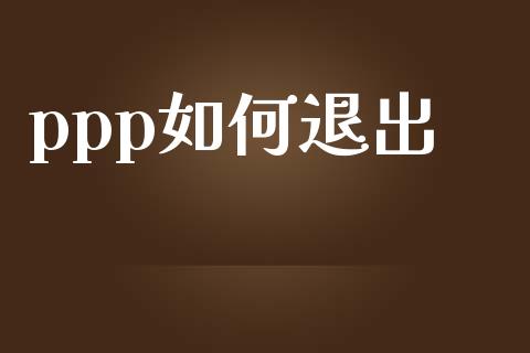 ppp如何退出_https://wap.apzhendong.com_期货直播_第1张