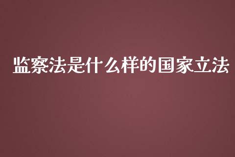 监察法是什么样的国家立法_https://wap.apzhendong.com_美股行情_第1张