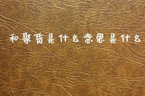 和聚货是什么意思是什么_期货直播_第1张_今日财经_投资理财_美股行情_期货直播 和聚货是什么意思是什么_https://wap.apzhendong.com_期货直播_第1张