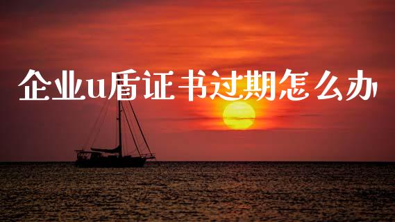 企业u盾证书过期怎么办_https://wap.apzhendong.com_投资理财_第1张