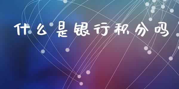 什么是银行积分吗_https://wap.apzhendong.com_美股行情_第1张