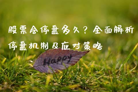 股票会停盘多久？全面解析停盘机制及应对策略_https://wap.apzhendong.com_投资理财_第1张