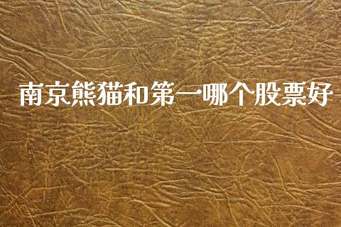 南京熊猫和第一哪个股票好_https://wap.apzhendong.com_美股行情_第1张