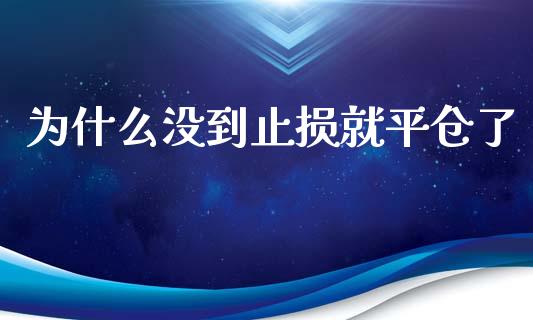 为什么没到止损就平仓了_https://wap.apzhendong.com_投资理财_第1张