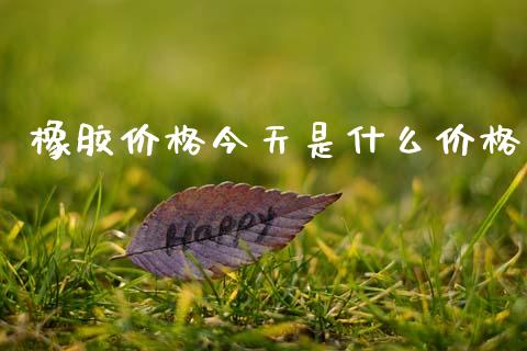 橡胶价格今天是什么价格_https://wap.apzhendong.com_今日财经_第1张