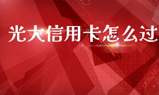 光大信用卡怎么过_https://wap.apzhendong.com_今日财经_第1张