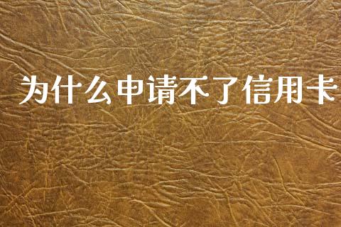 为什么申请不了信用卡_https://wap.apzhendong.com_美股行情_第1张