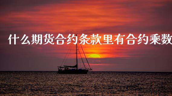 什么期货合约条款里有合约乘数_https://wap.apzhendong.com_期货直播_第1张