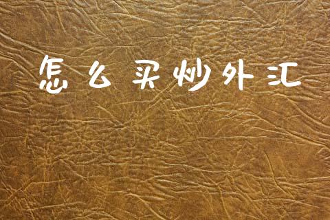 怎么买炒外汇_https://wap.apzhendong.com_期货直播_第1张