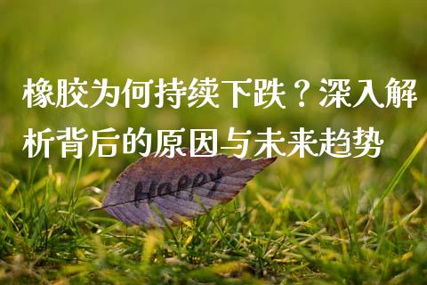 橡胶为何持续下跌？深入解析背后的原因与未来趋势_https://wap.apzhendong.com_投资理财_第1张
