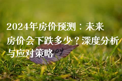 2024年房价预测：未来房价会下跌多少？深度分析与应对策略_https://wap.apzhendong.com_今日财经_第1张