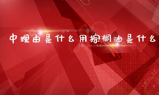中理由是什么用棕榈油是什么_https://wap.apzhendong.com_投资理财_第1张