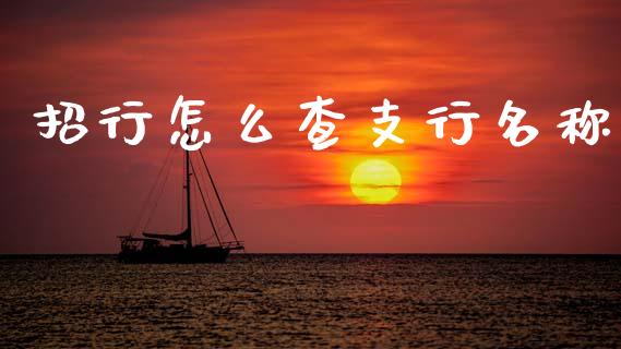 招行怎么查支行名称_https://wap.apzhendong.com_期货直播_第1张