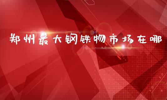 郑州最大钢铁物市场在哪_https://wap.apzhendong.com_美股行情_第1张