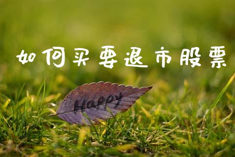 如何买要退市股票_https://wap.apzhendong.com_今日财经_第1张