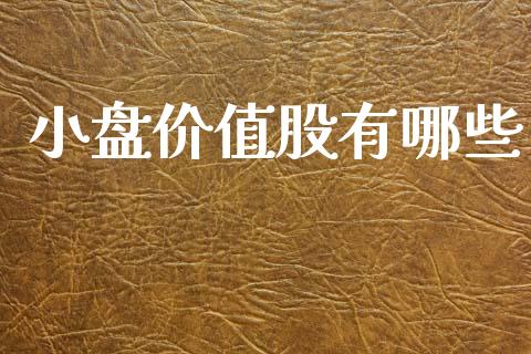 小盘价值股有哪些_https://wap.apzhendong.com_美股行情_第1张