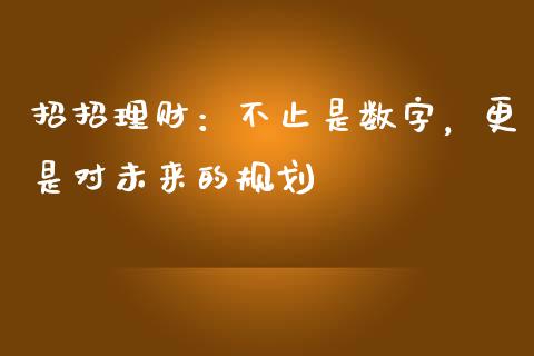 招招理财：不止是数字，更是对未来的规划_https://wap.apzhendong.com_今日财经_第1张
