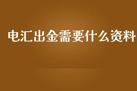 电汇出金需要什么资料_https://wap.apzhendong.com_投资理财_第1张