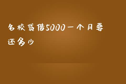 名校贷借5000一个月要还多少_https://wap.apzhendong.com_期货直播_第1张