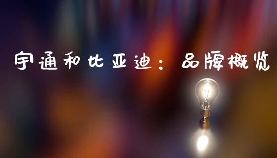 宇通和比亚迪：品牌概览_https://wap.apzhendong.com_期货直播_第1张