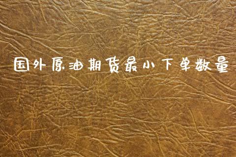 国外原油期货最小下单数量_https://wap.apzhendong.com_期货直播_第1张