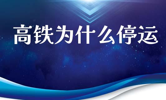 高铁为什么停运_https://wap.apzhendong.com_今日财经_第1张