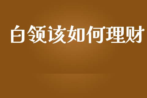 白领该如何理财_https://wap.apzhendong.com_今日财经_第1张