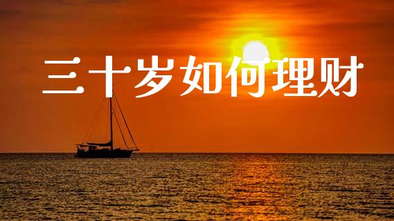 三十岁如何理财_https://wap.apzhendong.com_投资理财_第1张