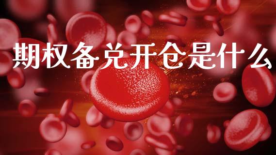 期权备兑开仓是什么_https://wap.apzhendong.com_投资理财_第1张
