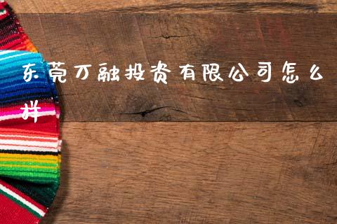 东莞万融投资有限公司怎么样_https://wap.apzhendong.com_美股行情_第1张