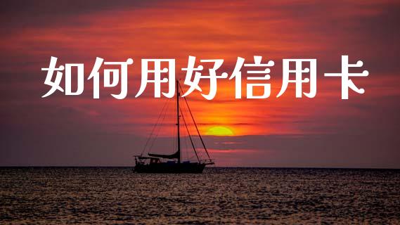 如何用好信用卡_https://wap.apzhendong.com_今日财经_第1张