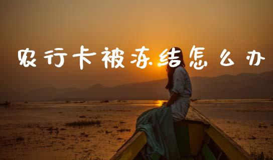 农行卡被冻结怎么办_https://wap.apzhendong.com_投资理财_第1张