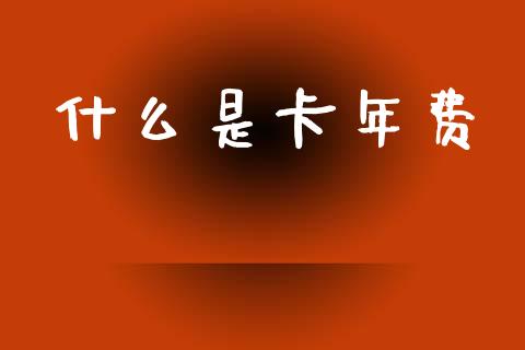 什么是卡年费_https://wap.apzhendong.com_投资理财_第1张