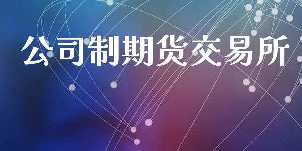 公司制期货交易所_https://wap.apzhendong.com_美股行情_第1张