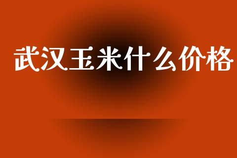 武汉玉米什么价格_https://wap.apzhendong.com_今日财经_第1张