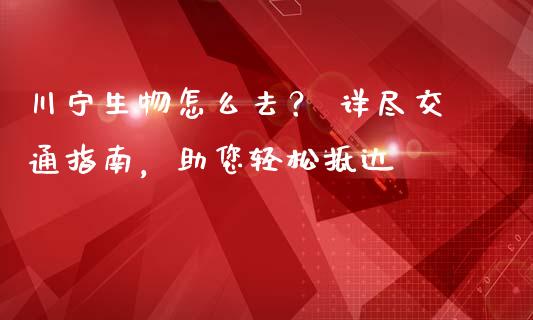 川宁生物怎么去? 详尽交通指南,助您轻松抵达_投资理财_第1张_今日财经_投资理财_美股行情_期货直播 川宁生物怎么去? 详尽交通指南,助您轻松抵达_https://wap.apzhendong.com_投资理财_第1张