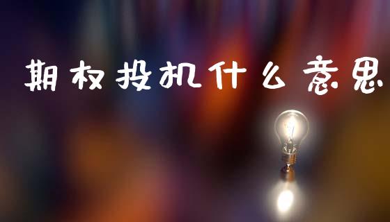 期权投机什么意思_https://wap.apzhendong.com_今日财经_第1张
