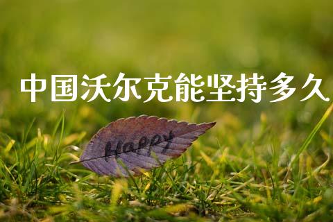 中国沃尔克能坚持多久_https://wap.apzhendong.com_美股行情_第1张