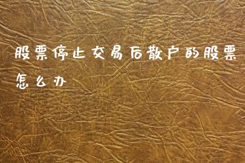 股票停止交易后散户的股票怎么办_https://wap.apzhendong.com_投资理财_第1张