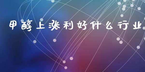 甲醇上涨利好什么行业_https://wap.apzhendong.com_美股行情_第1张