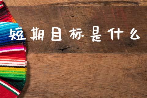 短期目标是什么_https://wap.apzhendong.com_今日财经_第1张
