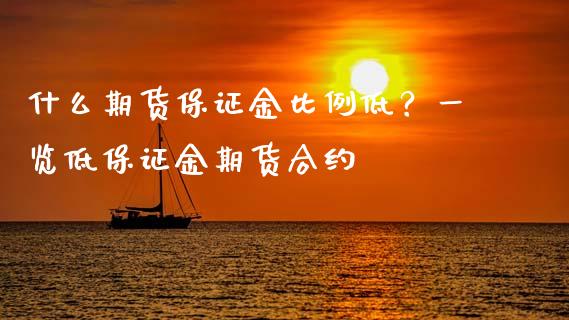 什么期货保证金比例低？一览低保证金期货合约_https://wap.apzhendong.com_今日财经_第1张