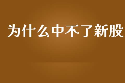 为什么中不了新股_https://wap.apzhendong.com_今日财经_第1张