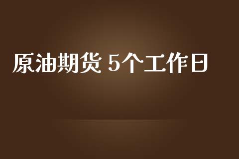 原油期货 5个工作日_https://wap.apzhendong.com_投资理财_第1张