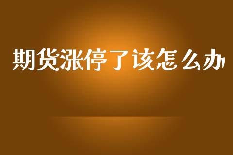 期货涨停了该怎么办_https://wap.apzhendong.com_期货直播_第1张