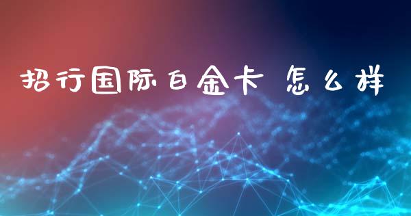 招行国际白金卡 怎么样_https://wap.apzhendong.com_投资理财_第1张