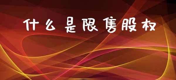 什么是限售股权_https://wap.apzhendong.com_投资理财_第1张