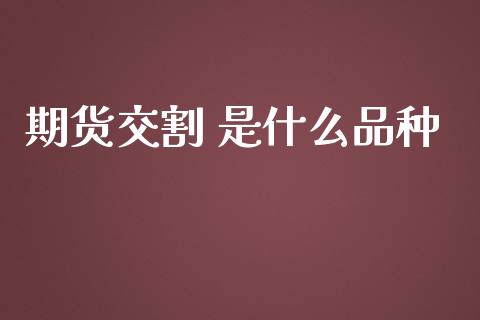 期货交割 是什么品种_https://wap.apzhendong.com_今日财经_第1张