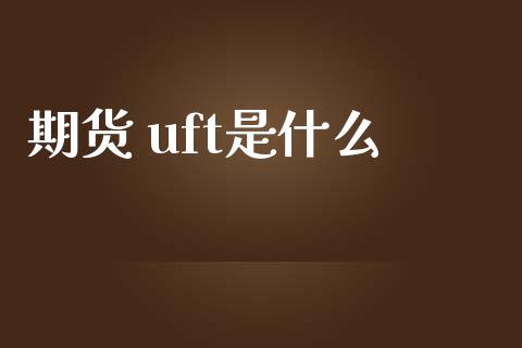 期货 uft是什么_https://wap.apzhendong.com_投资理财_第1张
