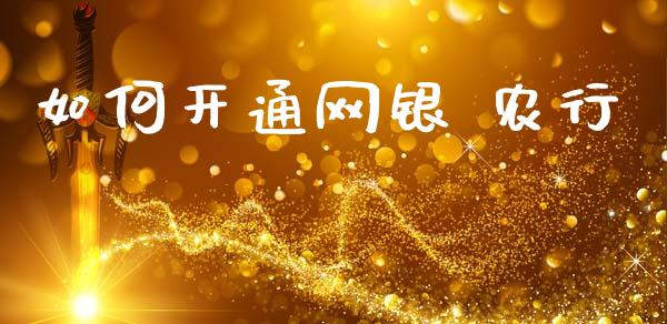 如何开通网银 农行_https://wap.apzhendong.com_美股行情_第1张